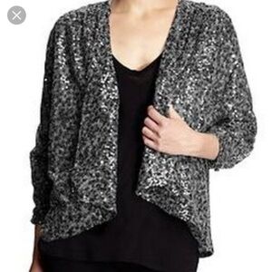 Sanctuary Animal print Sequin Open Cardigan S NWT
